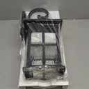 Darkaway Outdoor Light Fixtures Wall Mount, Outdoor Wall Lights Exterior Lighting Fixtures Waterproof Black Outside Wall Sconce with Seeded Glass for House Porch Hallway Garage Front Door (Medium)