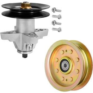618-04126 918-04126 Spindle Assembly 618-04125A Bundles Flat Idler Pulley Replaces for Cub Cadet 756-04129 956-04129 956-04129C 756-04129B 756-04129C
