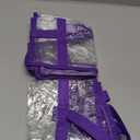 2 Pack Clear Zippered Storage Bags for Clothes, Closet Organizers and Storage Vinyl Bag for Bedding, Linen, Blankets, Comforters, Clothes & Toys Multi Purpose & Space Saver PVC Organizers (Purple)