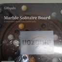 Solitaire Game,12.7-Inch inches Solid Wooden Board with 33 Natural Marble Balls, Deluxe Solitaire Game Set Single-Player Strategy Board Game and Smart Games