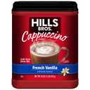 Hills Bros. Cappuccino Mix  Rich, Frothy Coffeehouse-Tasting Instant Drink Mix  Quick and Easy Preparation  Perfect for Hot & Iced Drinks & Creaming Coffee  French Vanilla, 1 Pack of 16oz (Best Before: 09/03/2027)