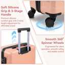 Hoteel Luggage Sets 2 Piece, Durable Suitcase Dual-Spinner Wheel TSA Lock, Lightweight Travel Hardshell ABS Carry on Luggage for Men&Women, Pink(20in/DB/TB)