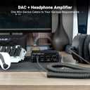Fosi Audio Q4 DAC Headphone Amp for PC, Desktop Digital to Analog Audio Converter for Home Stereo Amplifier and Powered Speakers, PC-USB/Optical/Coaxial Inputs, 3.5mm Headphone/RCA Outputs