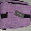 opux Insulated Lunch Bag for Men Women, Large Dual Compartment Cooler Bag, Soft Two Deck Lunch Box for Work School Picnic, Leakproof Lunch Tote with Shoulder Strap for Kid Adult (Purple, Double Deck)