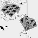 Goth Headbands Bat Pattern Bandana, Cotton Knit Triangle Headband for Women, Perfect for Halloween, Winter Holidays