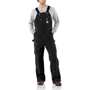 Carhartt Men's Firm Duck Bib Overall (36W x 30L, Black)