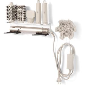 Wall Mounted Holder for Shark Flexstyle, Acrylic Wall Mount Bracket Organizer for Shark Flex Style, Flex Style Holder with Cord Hanger for Accessories Curlers Brushes Diffuser and Attachments