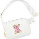 2 x Birthday Gifts for 4 5 6 7 8 9 10 11 12 13 Year Old Girls,Gifts for Teens Kids Daughter Sister Her,Two Way Zipper Crossbody Bag Fanny Pack Belt Bag Cute Trendy Stuff - Cream,K