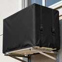 Window AC Cover Winter Insulated Air Conditioner Cover for Outside Units Waterproof Snowproof 600D Oxford Protection AC Unit for Outside with Adjustable Straps, 25.5"W x 20.5"D x 18"H