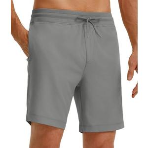 M MAELREG Mens Athletic Shorts with Zipper Pockets 7"/ 9" Lightweight Quick Dry Sports Gym Workout Running Shorts, L