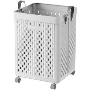Amazon.com: UAK Laundry Basket with Wheels, Collapsible Plastic Laundry Hamper with Handle, Foldable Laundry Basket Organizer for Laundry and Bathroom (Soft Gray, XXL) : Home & Kitchen