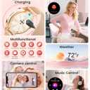 LIGE Smart Watch for Women, 1.43" AMOLED Screen Smartwatch with Answer/Make Call for iPhone/Android/Samsung, Fitness Tracker with 120+ Sport Modes, Sleep/Health Monitor, IP68 Waterproof, 2 Bands, Gold
