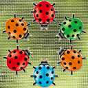 Eersida 16 Pcs Ladybug Magnets for Screen Doors Double Sided Screen Door Magnets Stickers Decorative Magnetic Decor for Window Patio Sliding Doors Protector