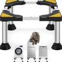 WBD Upgraded Mini Fridge Stand Washer and Dryer Stand for 21-28 Inch Appliance Washing Machine Stand Base with 4 Strong Feet Laundry Pedestal Dryer Universal Platform(Height 11"-12" Adjustable)