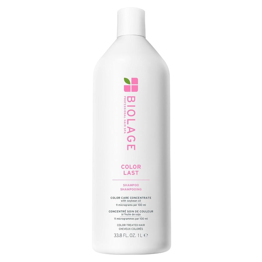 Biolage Color Last Shampoo - For Color-Treated Hair, Nourishes, Strengthens, Hydrates, Soybean Oil & Stearic Acid, Paraben & Mineral Oil-Free, Vegan, Packaging May Vary (33.8 Fl Oz (Pack of 1))