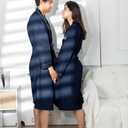 AW BRIDAL Mr and Mrs Waffle Knit Robe Set for Wedding Engagement Gifts, Anniversary Matching Robes for Couples, Women and Men ( One Size )