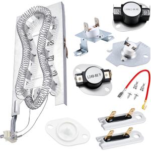 MED7230HW1 MED7230HC1 MEDX700XL0 MEDX700XW0 MEDB765FC0 MEDB765FW0 MEDB835DC4 MEDB835DW4 MEDB855DC4 MED5500FW1 MED5630HW1 MED6230HW1 MED6230HW2 Dryer Heating Element Kit Fit For May-tag by TOMOON