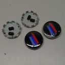 4PCS M 3 Color Wheel Center caps with Same Logo tire Valve caps Cover Original Vehicle Replacement 2.7in/68mm Center Wheel hub Rim Cover