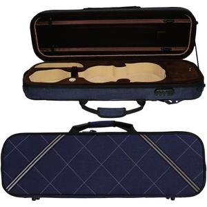 Violin Case 4/4 Full Size Sturdy Oblong Violin Hard Case with Built-in Hygrometer, Super Lightweight Portable Hard-Shell with Carrying Straps Backpack (Blue)