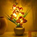 WSYEAR Orchid Lamp-Artificial Flower Night Light, Orchid Flower with Vase Lamp, LED Table Lamp Decorative Landscape Lights for Festival Party Home Decor
