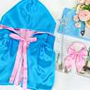 Fairy Godmother Costume Set, Fairy Costume Accessories with Blue Fairy Hooded Cloak Bow Tie Star Stick for Women