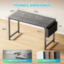 PRAISUN 47'' Computer Desk with Fabric Storage Bag