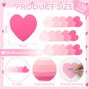 150 Pcs Heart Index Cards - Pink, 3x3 Colored Note Cards for School, Learning, Office, Games