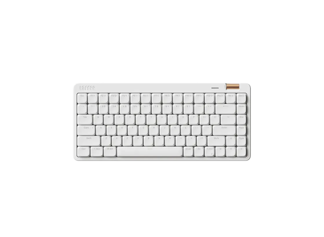 Flow Lite 84 Keys Low Profile Mechanical Keyboard, 75% Swappable Rechargeable Wireless Keyboard with 2.4G Receiver, Bluetooth and Wired Connection for Windows, Mac/Specter Linear Switches (Off-White)