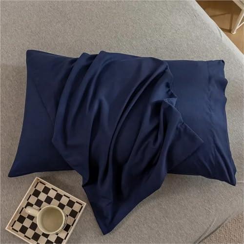 Set of 2 Polyester Solid Pillowcases, Comfortably Soft Covers for Restful Sleep, (41x41cm 16×16 inch)