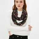 GERINLY Light Circle Scarves, Print Infinity Loop Scarf Head Wrap for Women