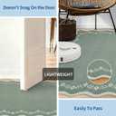 GarveeHome 2.6x10 Scalloped Washable Runner Rug for Kitchen, Soft Green Long Hallway Runner Non Slip Entryway Rug Farmhouse Thin Laundry Mat Stain Resistant Carpet for Bathroom Beside Rug