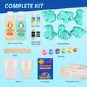 Make Your Own Dinosaur Squishies Toys6 Dinosaur Characters Making kitGlow-in-The-Dark Science Activity kit, Silicone Taba Squishies Craft KitSqueeze Gift Set for Boys and Girls Ages 6-12