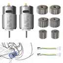 2PCS 12V RS550 30000RPM High-Speed 7R Motor (15T/19T/23T) for Kid's Ride On Vehicals DIY Upgrade 15T&19T&23T for Dune Racer/Ford F-150/Fisher Price Orange/Dynacraft ATV