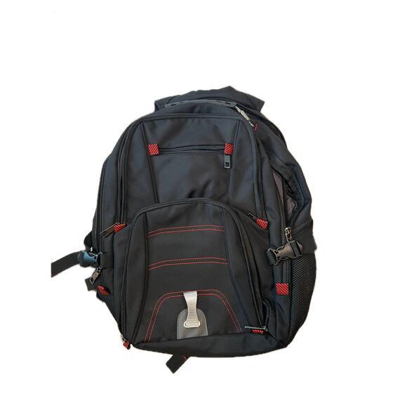NUBILY Laptop Backpack 18.4 Inch Waterproof XL. USB Charging Port. Black