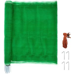 Non Electric Fence Netting 4' x 100', Boundary Chicken Fence with Double Spiked Posts, Portable Temporary Fence with Posts for Chickens, Ducks, Turkeys Suitable in Backyard, Garden