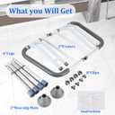 Toilet Safety Rails (300 LB) Adjustable, Foldable Toilet Handle Frame for Elderly & Disabled Adults, Supports All Toilet Types