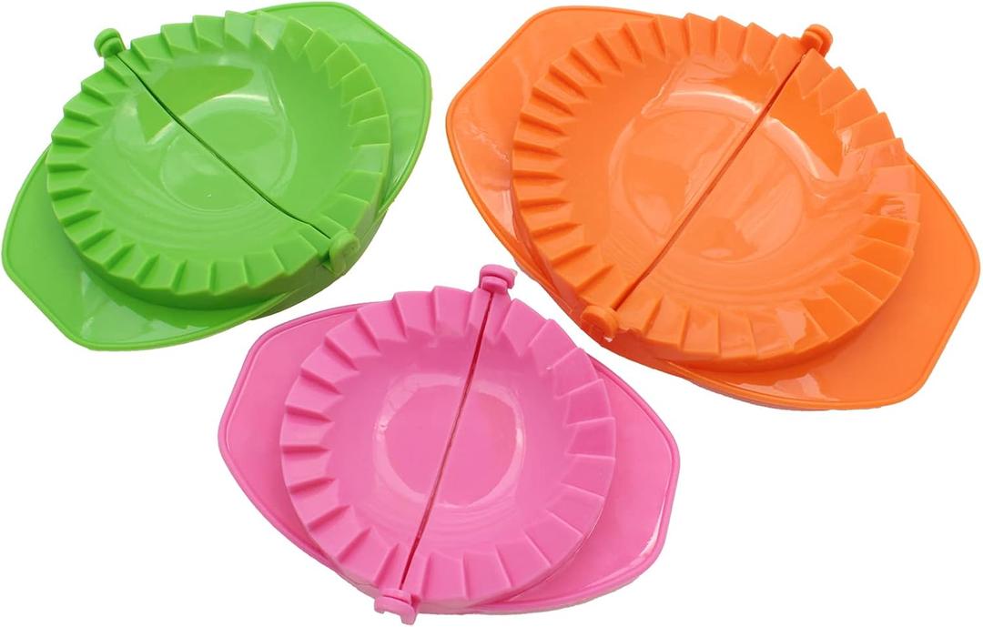 Zoie + Chloe Set of 3 Dough Press - Plastic Pastry Shaper & Empanada Maker Press With Crimped Crust Edges - Kitchen Tools For Making Dumplings, Hand Pie, Ravioli, Pierogi, Turnover - 4, 5, 6