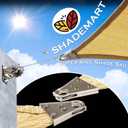 ShadeMart 24' x 24' x 24' Beige Sun Shade Heavy Duty Triangle Shade Sail, Custom Size Super Ring Canopy Awning Shades for Patio Carport Yard UV Blockage Commercial Grade 260 GSM