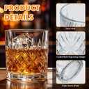 12 Pcs Old Fashioned Whiskey Glasses 12 oz Elegant Crystal Whiskey Glasses Bourbon Cocktail Rocks Glass for Bourbon Scotch Liquor Cocktails Barware Men Gifts