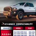 Richeer 2.5'' Front Leveling Lift Kit for 1994-2018 Ram 1500 (2WD Only), 1994-2011 Ram 2500 3500 (2WD Only), Compatible with 2WD Forged Strut Spacers Raise your Car by 2.5''