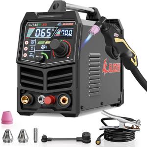 GZ GUOZHI Plasma Cutter 65Amp High Frequency Non-Touch Arc Digital Screen Display DC Inverter 110/220V Dual Voltage Blowback Plasma Cutting Machine CUT-65HFLED