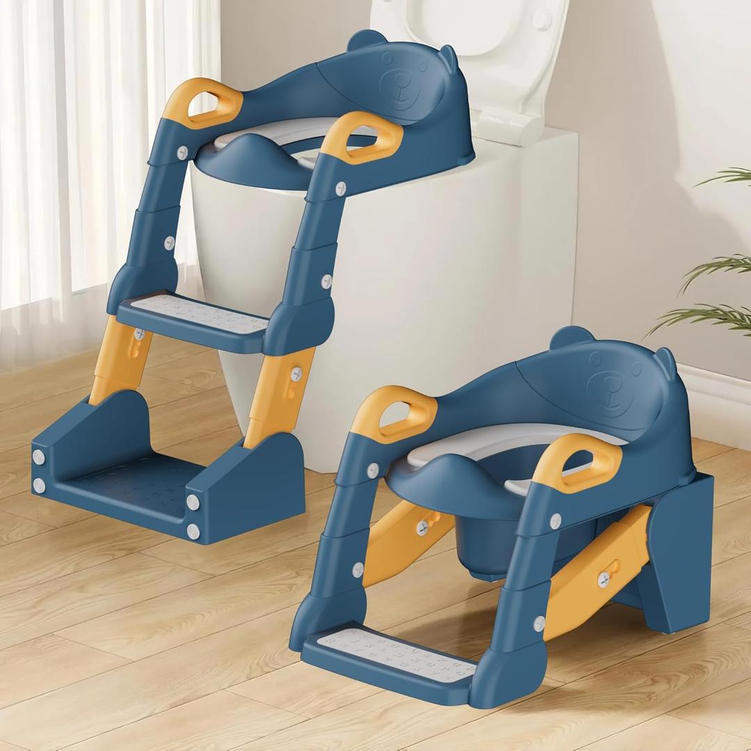 Potty Training Seat, Toddler Toilet Seat for Little Boys Girls, Potty Training Toilet with Urinals, Toddler Step Stool Ladder and Splash Guard