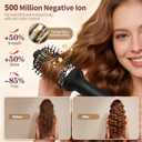 HIPPIH Infrared Blow Dryer Brush - 4 in 1 Hair Dryer Brush for Anti-frizz Drying & Styling, Negative Ionic Women Blowout Hot-Air Hair Brushes with Oval Barrel for Smooth, Salon-Style Volume