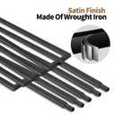 16 Pcs Wrought Iron Balusters 44 Inches Iron Balusters for Staircase Hollow Stair Spindles 1/2" Balusters for Staircase Interior Satin Black Metal Deck Balusters