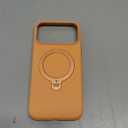 TORRAS Ostand Q3 Silicone for iPhone 17 Pro Max Case, Fit for MagSafe, 360 Spin Ring Stand, Liquid Silicone Cozy Vibrant Grip, Camera Control, Protective Case for iPhone 17 Pro Max, Pastel Orange