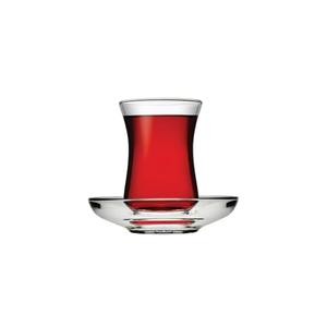 Pasabahce Premium Turkish Tea Cups and Saucers, Set of 12, Perfect for Tea Party, Gifts, Housewarming, Weddings, Anniversary