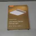 FULEN Motion Sensor Ceiling Light Fixture, Cordless Closet Light Battery Operated, Rechargeable Magnetic Mount LED Shower Light for Bathroom,Stairs,Garage,Hallway, Color Change, 2 Pack (White)