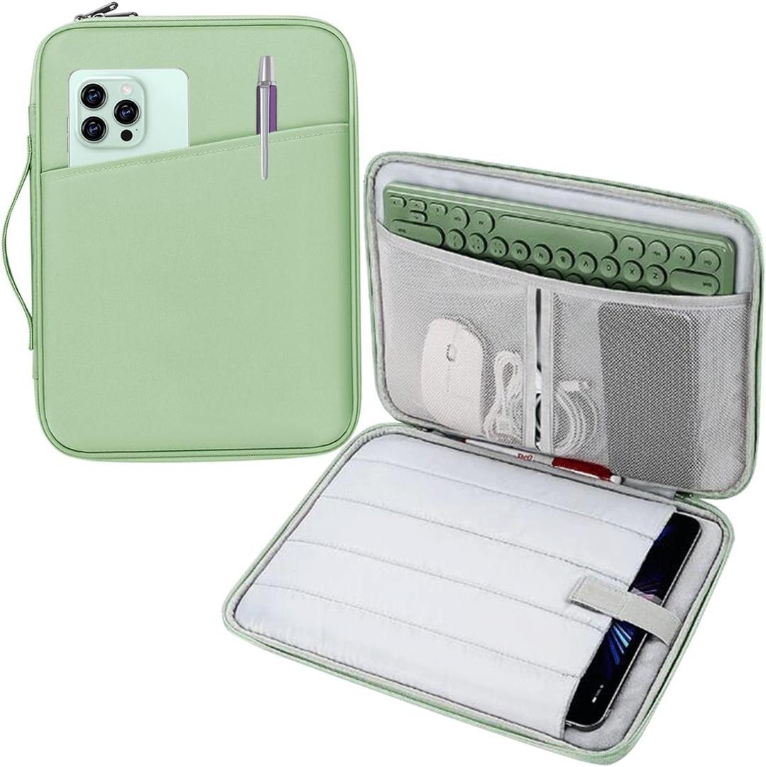 11.6-12.4 Inch Laptop Tablet Sleeve Bag Compatible with Lenovo ASUS Acer Dell HP Samsung 11.6" Laptop, Samsung Galaxy Tab S10+ S9+ Plus FE+/S8+/S7+ 12.4", Microsoft Surface Pro 7 12.3" Case (Mint Green)