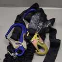 6ft Safety Lanyard Double Leg Internal Shock Absorbing Safety Fall Protection Lanyard with Rope Harness Safety Lanyard Dual Rebar & Snap Hook Roofer Fall Protection EquipmentAluminium Alloy