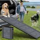 Dog Ramp for Car, 63" Long & 17" Wide Folding Portable Pet Stair Ramp with Non-Slip Rug Surface, Extra Wide Dog Steps for Medium & Large Dogs Up to 250LBS Enter a Car, SUV & Truck (Upgraded 63" L x 17.2" W)
